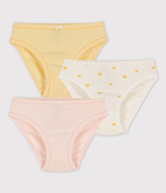 Confezione da 3 slip bambina soli in cotone biologico variante 1