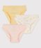 Confezione da 3 slip bambina soli in cotone biologico variante 1