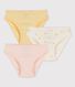 Confezione da 3 slip bambina soli in cotone biologico