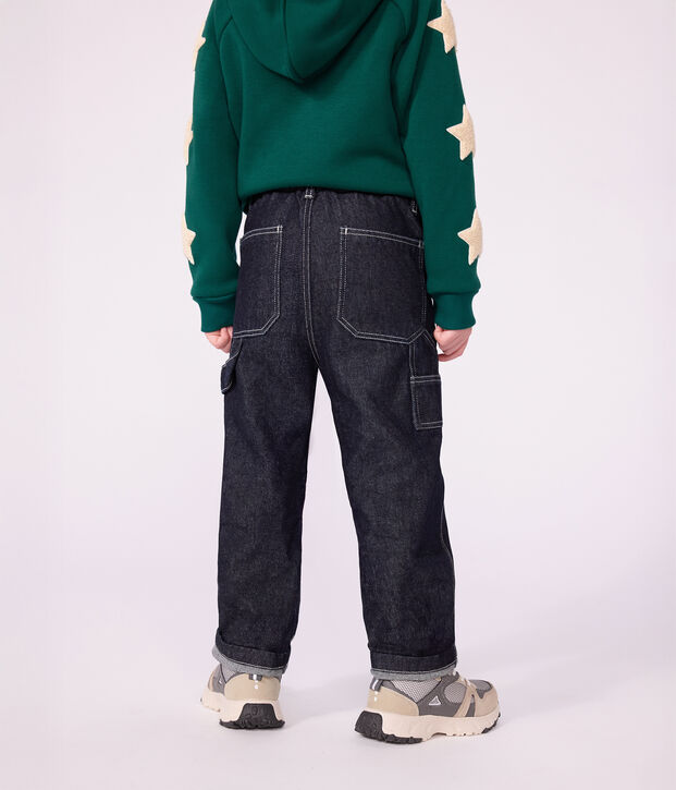 Pantaloni carpenter in denim bambino DENIM BRUT FONCE
