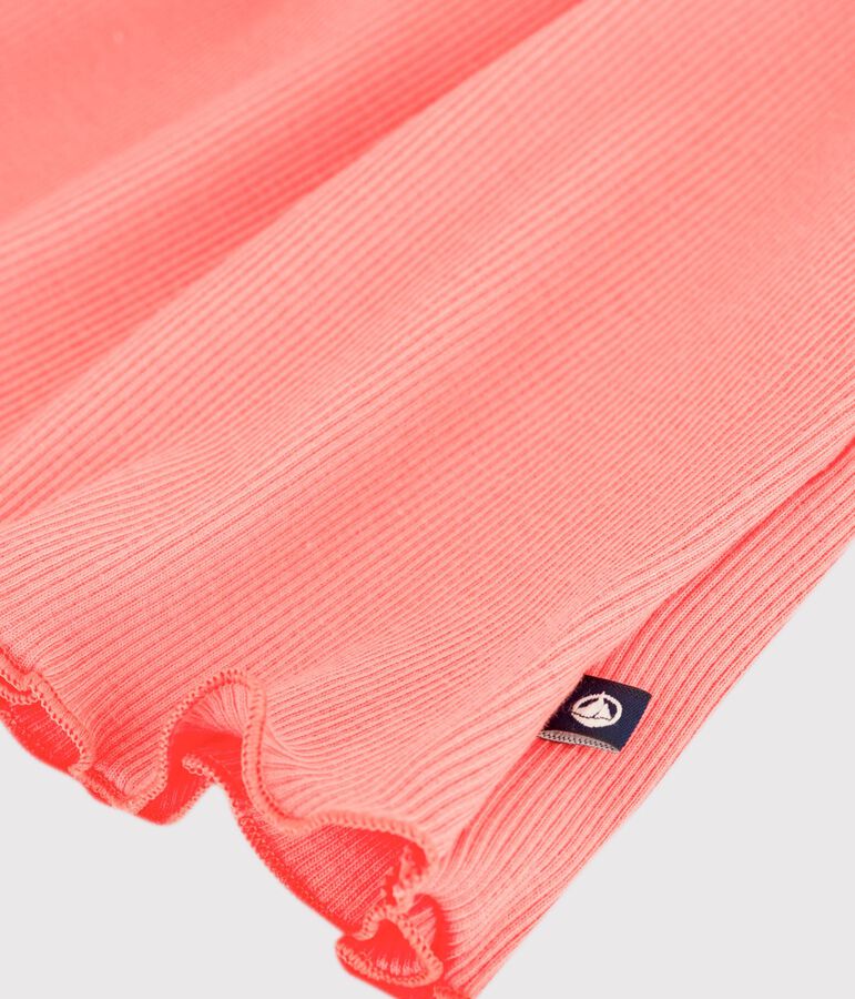 Abito senza maniche in cotone tinta unita neonata rosa