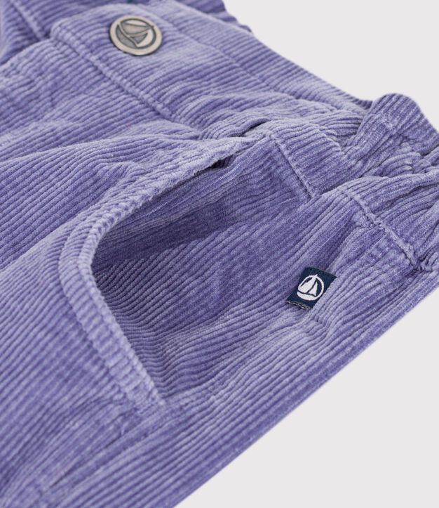 Pantaloni in velluto bambino viola