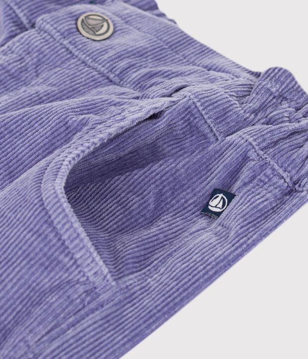 Pantaloni in velluto bambino viola