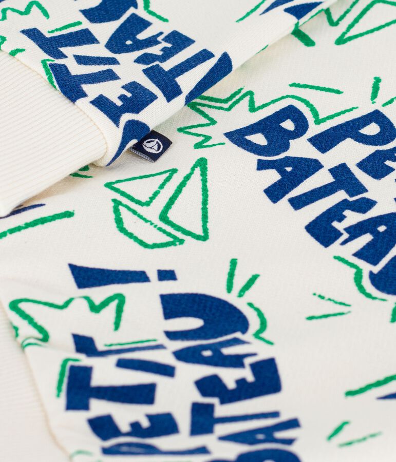 Felpa con cappuccio in cotone stampato bambino MILK/ MULTICO