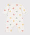 Tutina lunga bebè in cotone bianco MARSHMALLOW/bianco MULTICO