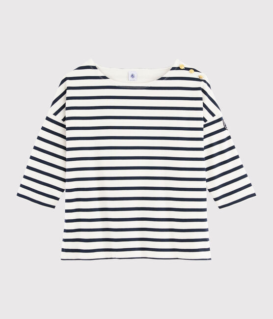 Marinière Donna bianco MARSHMALLOW/blu SMOKING