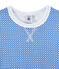 Pigiama bambino in tubique maniche corte bianco ECUME/blu PERSE