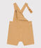 Salopette corta in denim colorato per bebè beige TOURONE