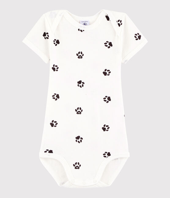 Body a manica corta bebè unisex bianco MARSHMALLOW/grigio CAPECOD
