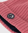 Berretto bebè in maglia foderato in pile rosa ROSEWOOD