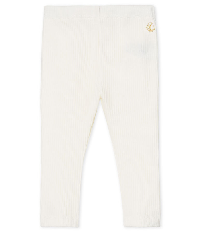 Leggings da beb&egrave; femmina con balze bianco