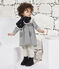 Sciarpa bebè unisex foderata in pile blu SMOKING/bianco MARSHMALLOW
