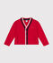 Cardigan in molleton bambino rosso CORRIDA