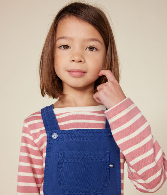Iconica maglia a righe alla marinara in cotone bambina/bambino rosa ROSEWOOD/ AVALANCHE