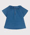 Blusa a maniche corte in denim neonato blu DENIM CLAIR