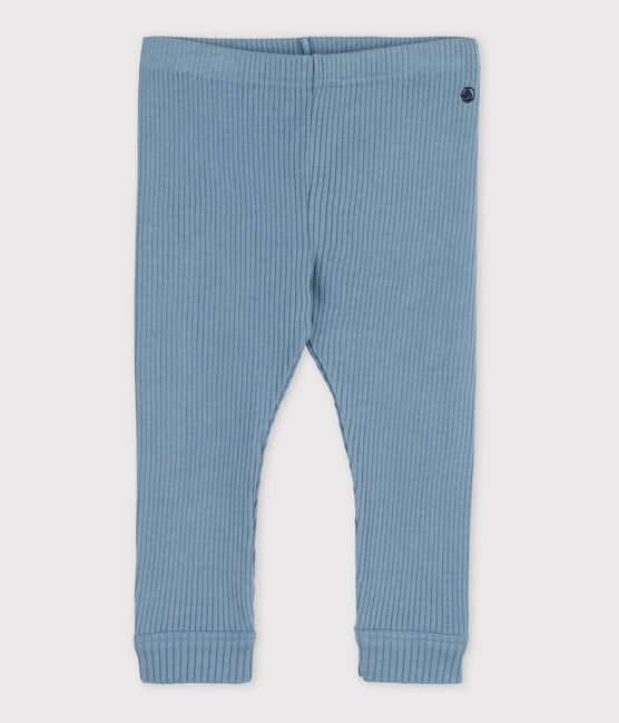 Leggings bebè in maglia a costine blu ROVER