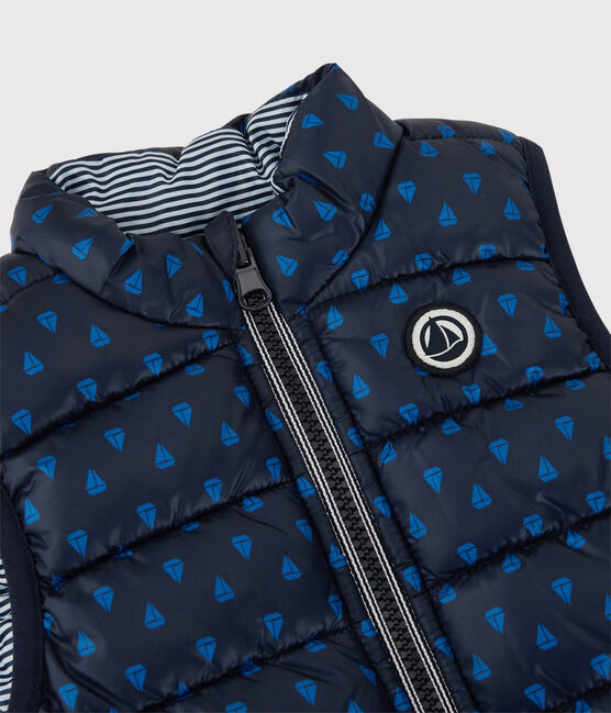 Piumino reversibile bebè. blu SMOKING/ RUISSEAU