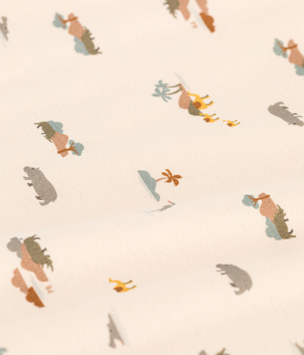 Sacco nanna leggero in cotone TOG 0.8 ecru/multicolore