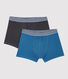 Confezione da 2 boxer ragazzo in cotone biologico e elastan