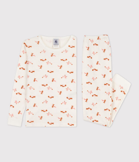 Pigiama snugfit uccellino in cotone bianco MARSHMALLOW/bianco MULTICO