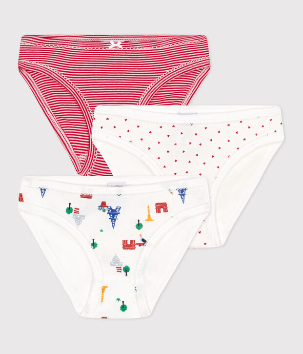 Confezione da 3 slip bambino in cotone Parigi multicolore