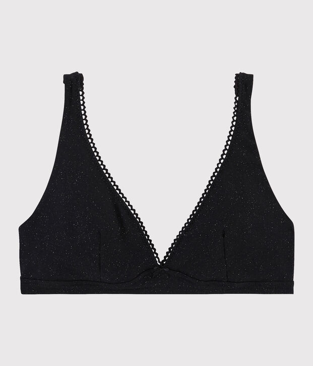 Reggiseno brillante donna nero/grigio
