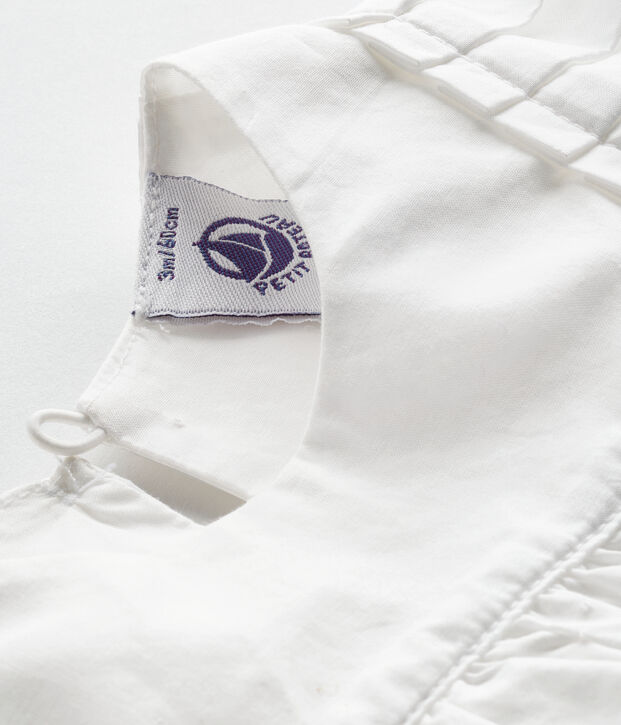 Tutina corta beb&egrave; femmina bianco