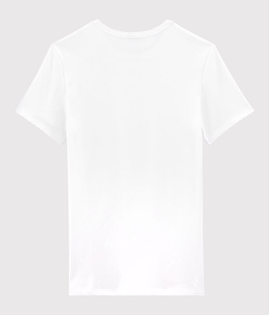 T-shirt girocollo iconica in cotone Donna bianco ECUME