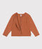 Cardigan in lana bambina marrone ECUREUIL