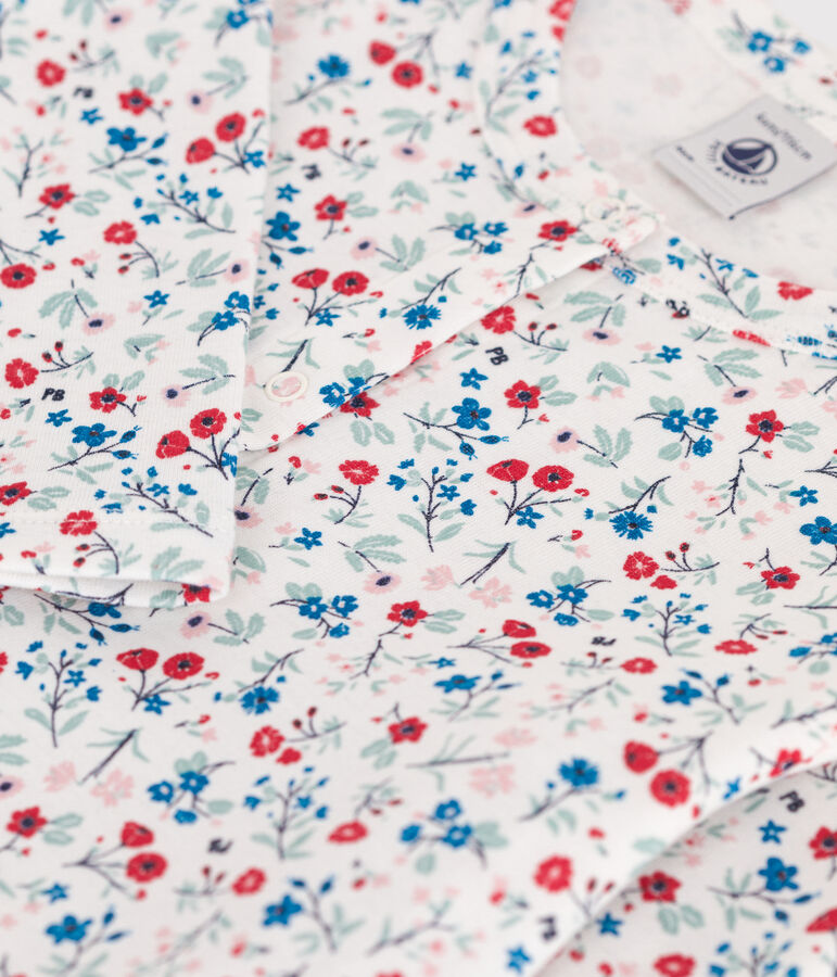 Cardigan in cotone a fiori bambina bianco MARSHMALLOW/bianco MULTICO