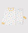 Pigiama bambina/bambino fantasia animali in molleton bianco MARSHMALLOW/bianco MULTICO