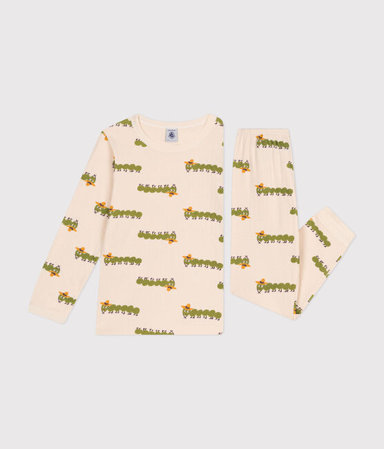 Pigiama fantasia animalier in cotone bambino bianco AVALANCHE/ MULTICO