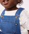 Salopette corta bebè in denim leggero blu DENIM CLAIR