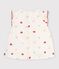 Blusa senza maniche in popeline di cotone con stampa a cuori neonata ecru/multicolore