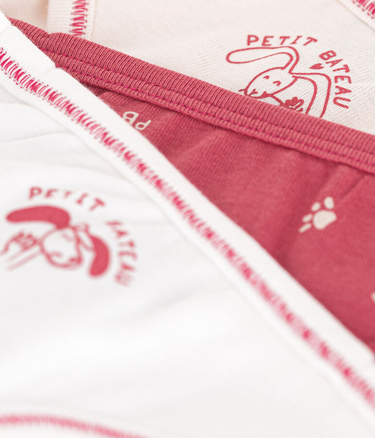 Confezione da 3 slip bambina in cotone multicolore