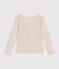 T-shirt Regular a maniche lunghe con scollo rotondo in jersey flammé donna beige MONTELIMAR CHINE