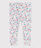 Leggings in cotone con stampa a fiori neonato bianco MARSHMALLOW/bianco MULTICO