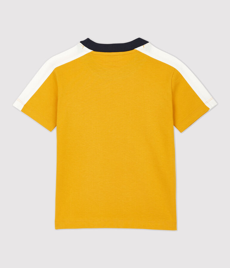 T-shirt bambino a maniche corte in cotone giallo