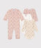 Set con pigiama e 3 body a fiori neonato variante 1