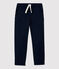 Pantaloni regular in serge di cotone bambino blu SMOKING