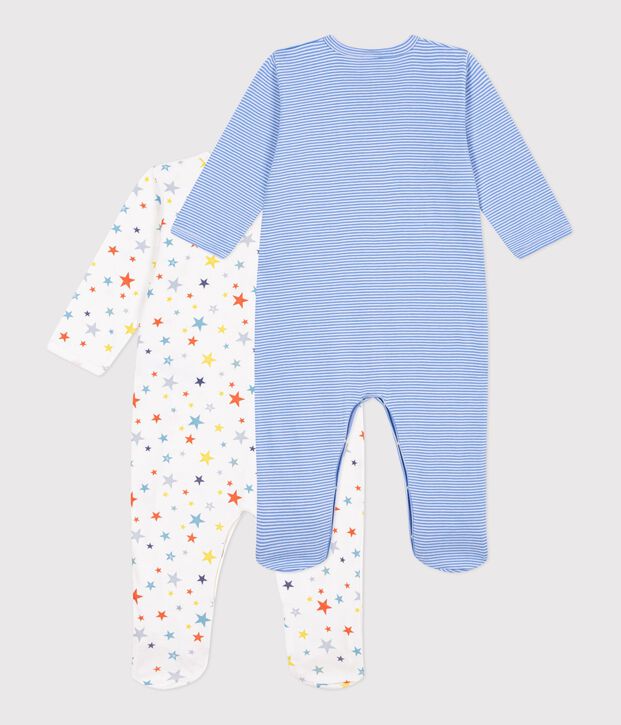 Set di pigiami in cotone con stampa neonato multicolore