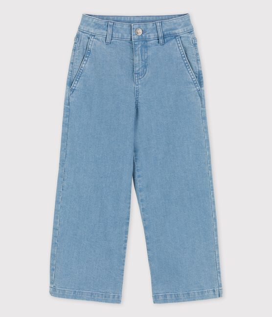 Pantaloni flare in denim chiaro bambina blu DENIM BLEU