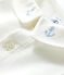 Body con colletto ricamato in cotone bebè maschio bianco MARSHMALLOW