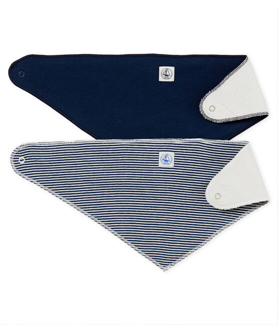Set da 2 bandane-bavaglini bebè unisex variante 1