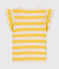 T-shirt bambina a righe in jersey fiammato giallo NECTAR/ AVALANCHE