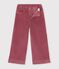 Pantaloni a gamba ampia in velluto bambino rosa
