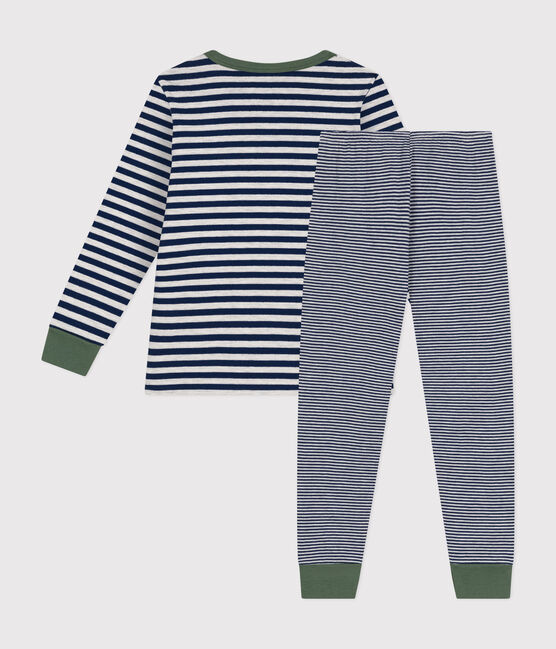 Pigiama bambino in cotone rigato blu MEDIEVAL/ MONTELIMAR