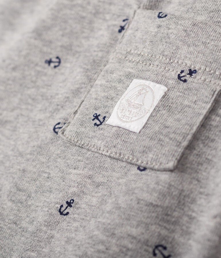 Short beb&egrave; maschio fantasia grigio/blu