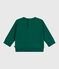 Felpa in cotone con ricamo Petit Bateau neonato verde EVERGREEN