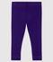 Leggings bebè femmina a costine 1x1 in tinta unita ROXO